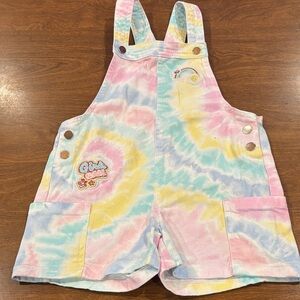 Vibrant Tie-Dye Kids Overalls